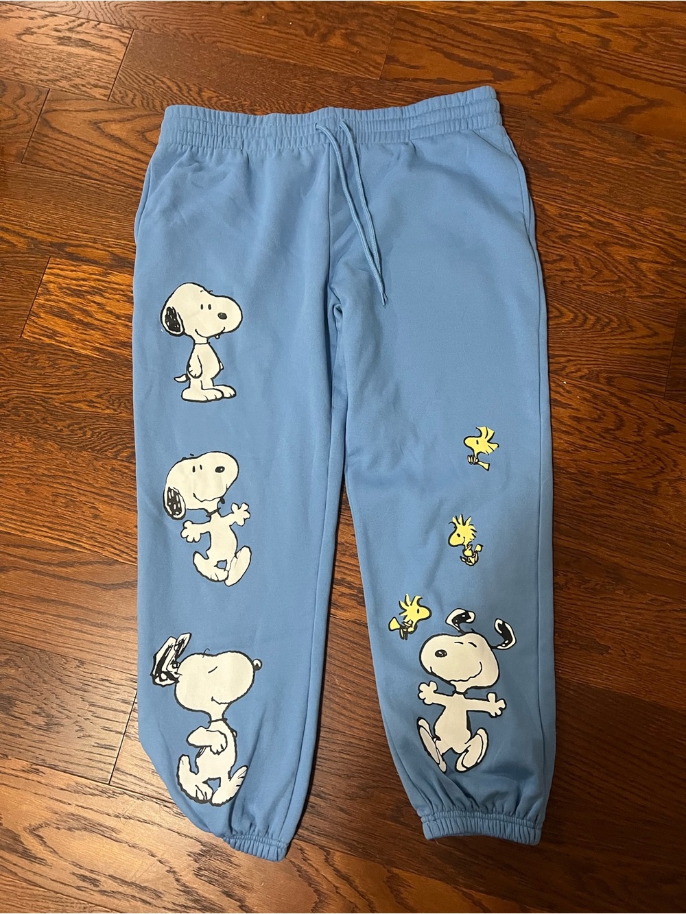 Peanuts Light Blue Snoopy & Woodstock Jogger Pants